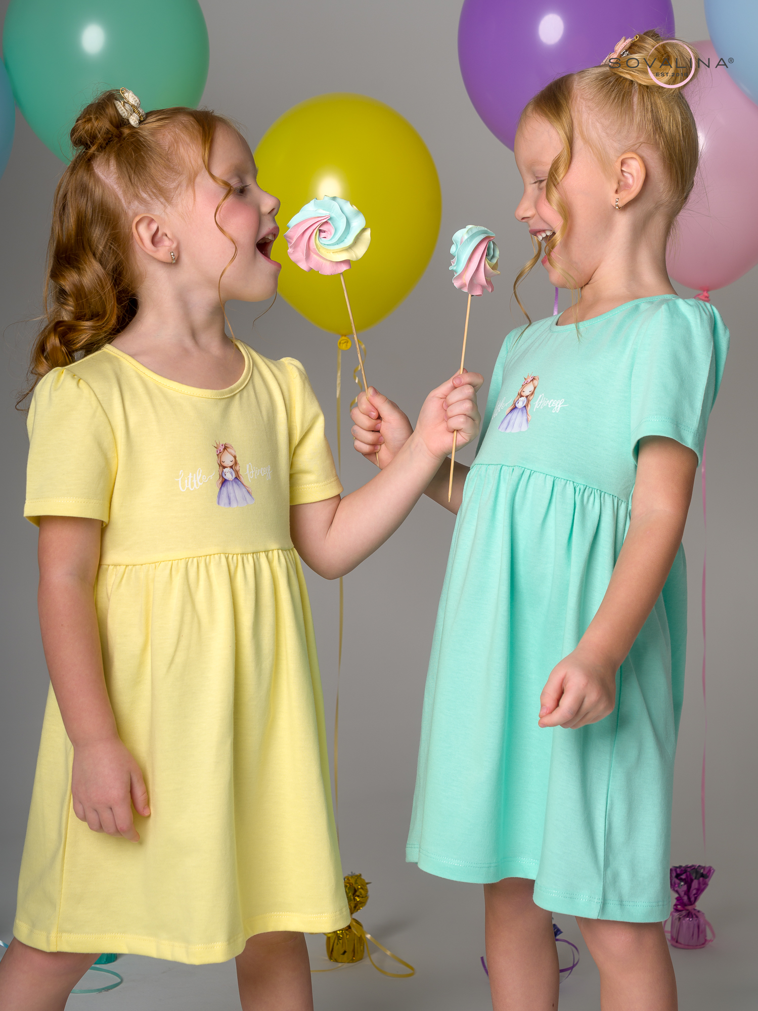 Платье Аленка к/р SG мятный Princess Л