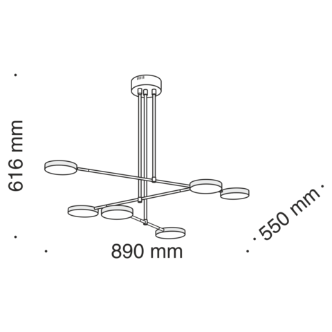 Подвесной светильник Technical Fad MOD070PL-L38B3K