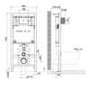 Lemark 9880213 Сет: Инсталляция Lemark PENEDA + кнопка смыва BIT чёрный матовый Soft touch
