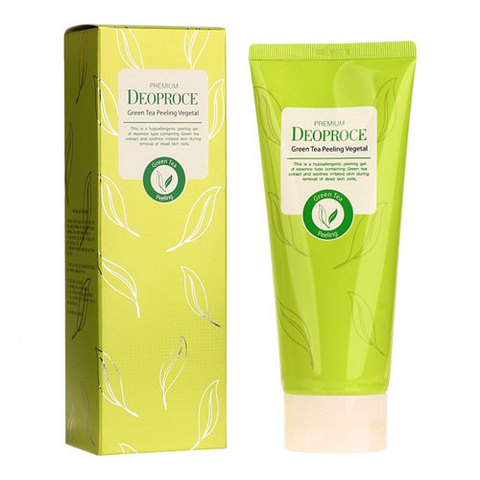 Deoproce Premium Green Tea Peeling Vegetal - Увлажняющий пилинг-скатка с экстрактом зеленого чая