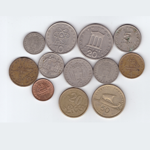 Набор монет 12 шт Греция (№ 1)