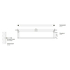 Decor Walther 0520876 Mikado HTE45 Полотенцедержатель 45см, подвесной, цвет: сталь матовая