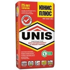 Плиточный клей Юнис Плюс 25 кг