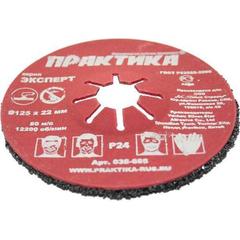 Круг абразивный торцевой ПРАКТИКА 125 х 22 мм Р 24 (1 шт)  картонный подвес (038-685)