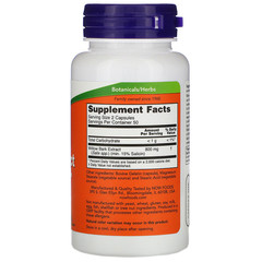 Now Foods, Экстракт коры ивы, 400 мг, 100 капсул