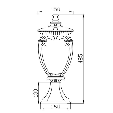 Фонарь уличный Outdoor Fleur O414FL-01BZ