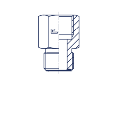 Адаптер D10 ORFS 11/16 - G 1/2 CAST