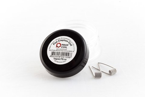 Prof Coil Flat Clapton K0.3*0.8+NiCr 0.14 d=3  Ω0.38/0.19(2шт)