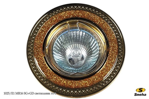Светильник точечный встраиваемый 1025/E1 MR16 SG+GD Золото/Матовое золото