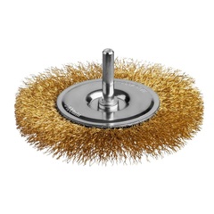 MIRAX 100 мм, витая стальная латунированная проволока 0.3 мм, щетка дисковая для дрели (35145-100)