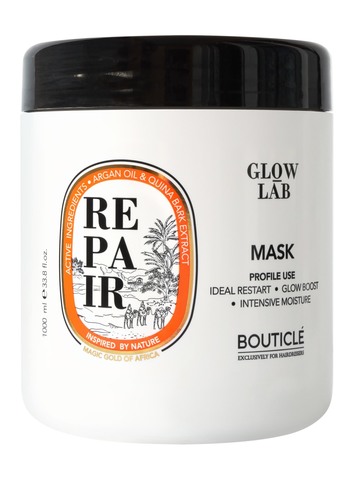 Восстанавливающая маска придающая сияние - Bouticle Glow Lab Argan Repair Illuminating Mask 1000 мл