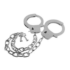 Наручники на длинной цепочке с ключами Metal Handcuffs Long Chain - 