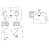 Gessi 18613#031 Gessi Emporio Via tortona Смеситель наружный для ванны с автоматическим переключателем ванна-душ, цвет: Chrome