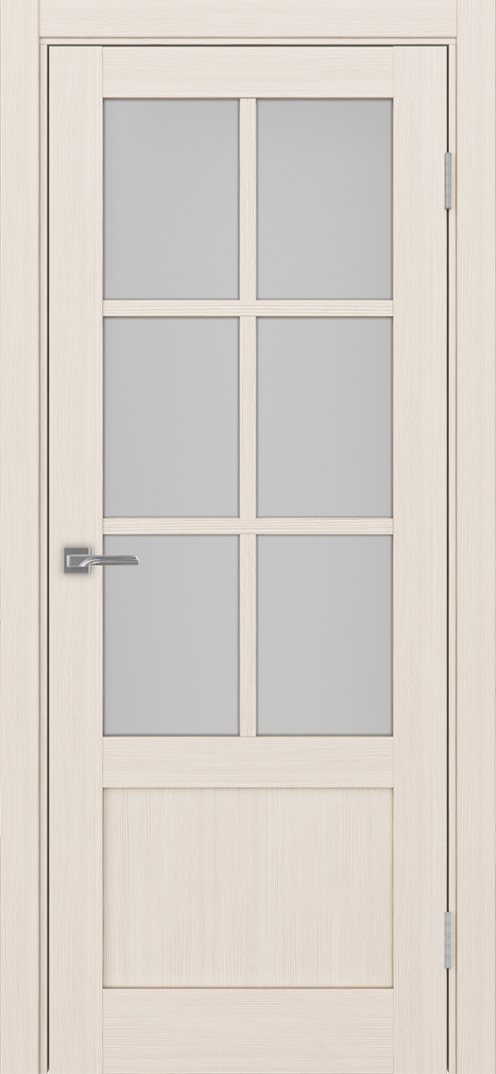 Дверь межкомнатная Оптима Порте Турин 541ПФ.2221, цвет перламутровый ясень, экошпон, стекло мателюкс