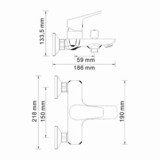 Lippe 4501 Смеситель для ванны с коротким изливом