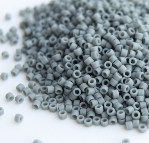 DB-0761 Бисер цилиндрический Миюки делика 11/0 /Miyuki delica 11/0 Opaque Grey Matted