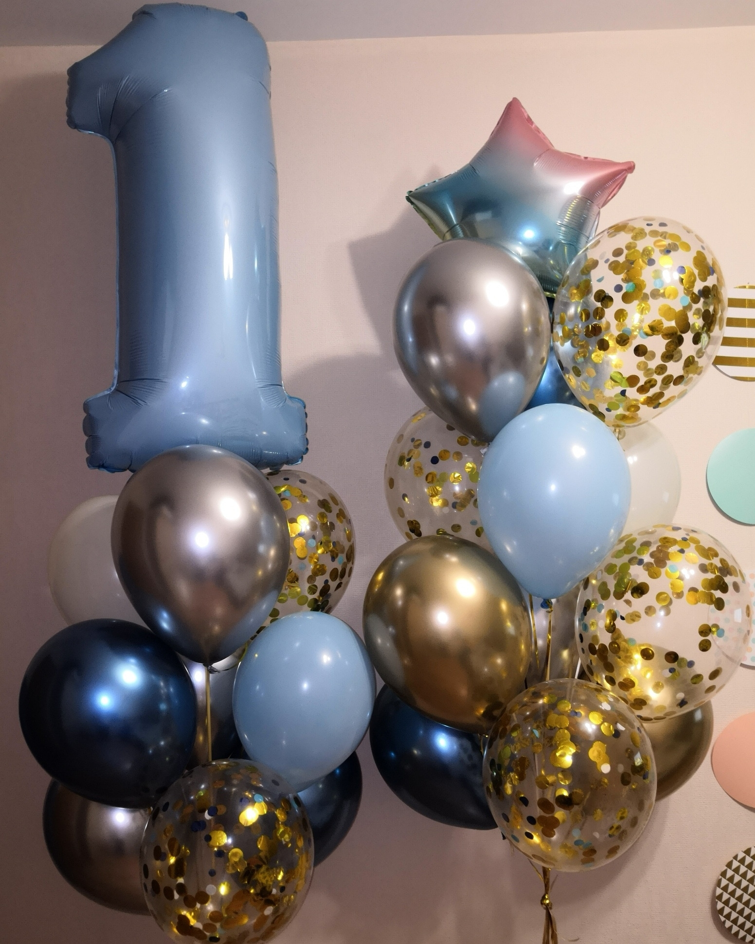 оформление шарами на день рождения мальчика 1 год