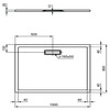 Ультратонкий акриловый прямоугольный душевой поддон 1000x800x25 мм Ideal Standard ULTRAFLAT NEW T4468V3