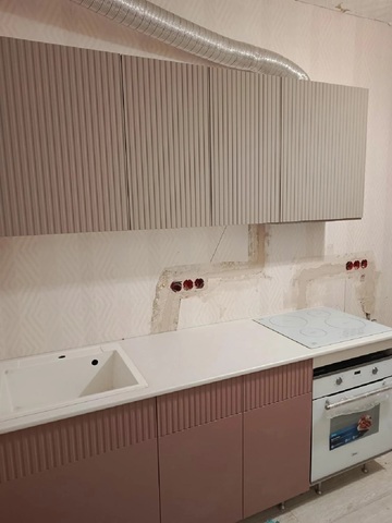 Кухня Оливия 2.0 м шарли pink / шарли мокко