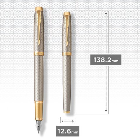 Перьевая ручка Parker IM Premium Warm Silver (grey) GT123