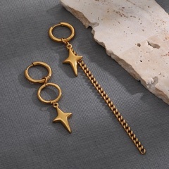 55181- Серьги асимметричные с подвесками