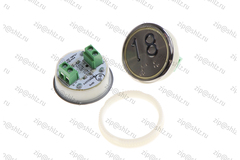 Кнопка (кнопочный модуль) EA2406S-S-W "18 этаж", круглая, статическая белая подсветка, Брайль