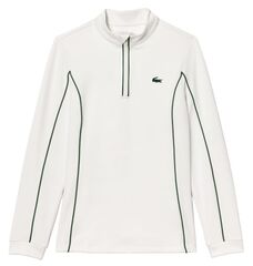 Женская теннисная куртка Lacoste Slim Fit Quarter-Zip Sweatshirt - white/green