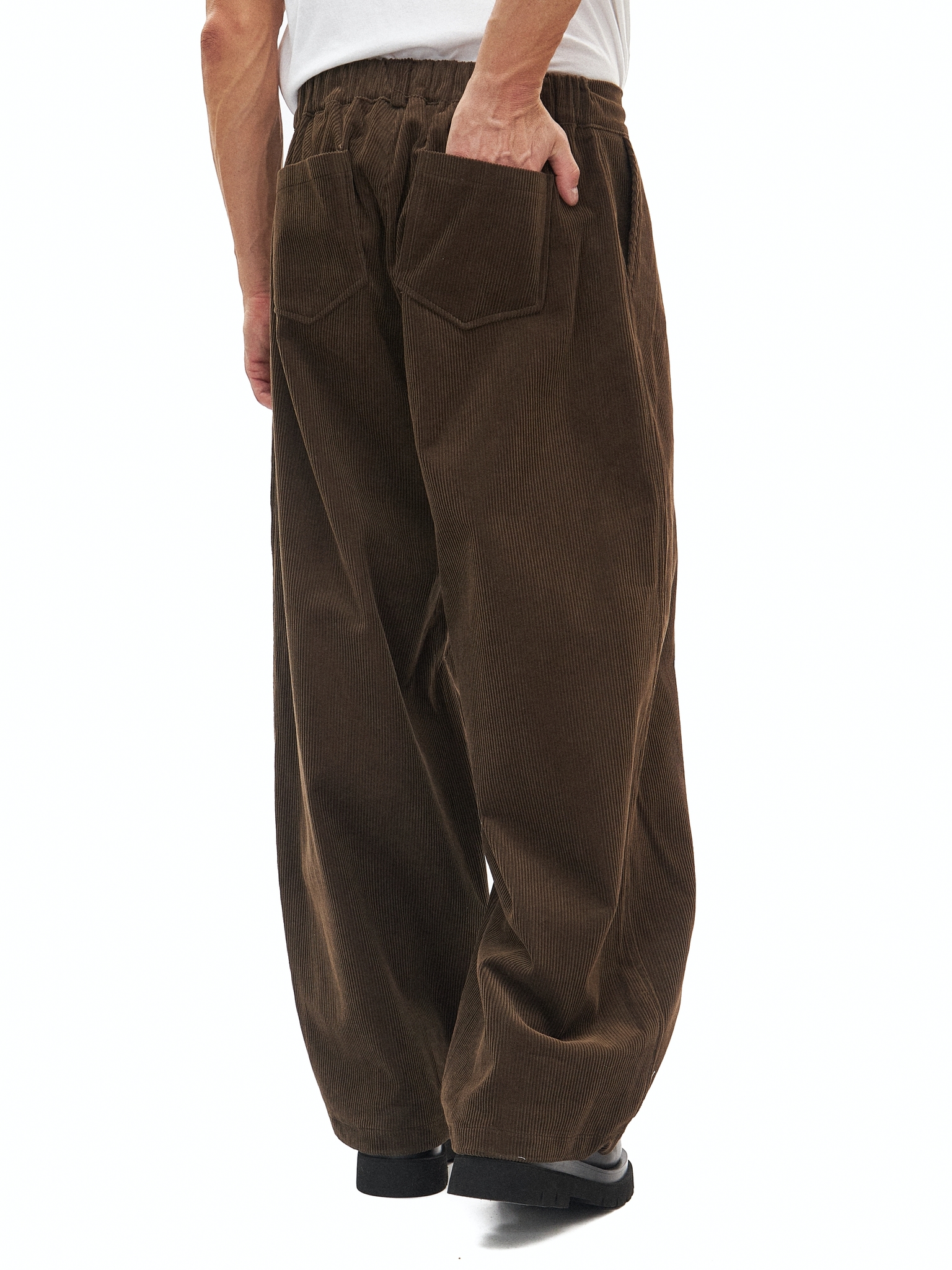 Широкие вельветовые брюки 2Studio коричневого цвета