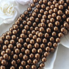 Майорка шоколадная 10 мм, 1 нить, МА089