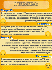 Tриада-8850 МАantenna.ru. Уличная антенна, дальний прием УКВ СССР наружная для музыкальных центров на магните уличная