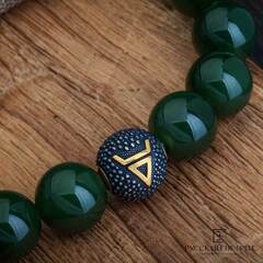 Бусина Велес из серебра с позолотой.