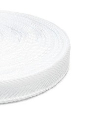 Тесьма окантовочная ёлочка, ш. 2,2 см, 7,5 гр/м, п/э 100%, белый
