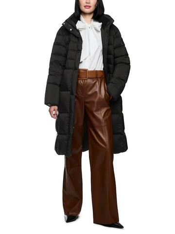 Marc Cain Пуховик длинный теплый с капюшоном в сочетании разных видов стежки