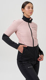 Премиальный костюм для лыж и зимнего бега Nordski Hybrid Pro Warm 2.0 Black/Soft Pink женский