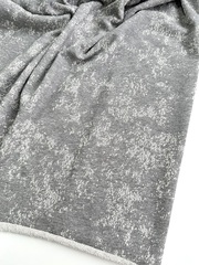 Трикотаж жаккардовый, футер 3-х ниточный, Светло-серый