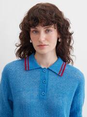 Джемпер поло синий