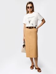 Футболка из премиального хлопка с авторским принтом  D49.983 (113110)