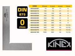 Угольник поверочный 150х100мм кл.0 (УП- плоский) DIN875 Kinex 4033-02-015
