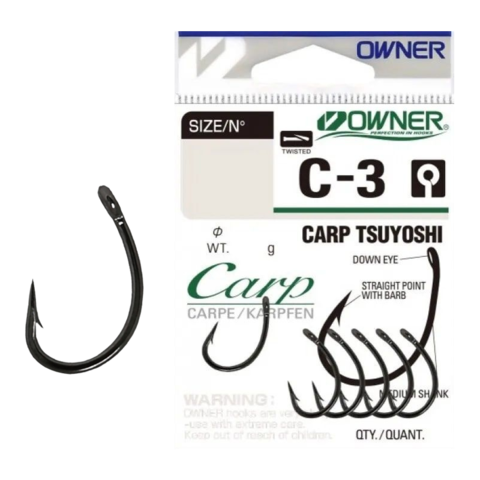 50923 № 4 Крючки OWNER C-3 Carp Tsuyoshi / продажа от 5 уп.