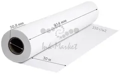 Бумага Cactus CS-PG230-91430 36"(A0) 914мм-30м/230г/м2/белый глянцевое универсальная (с покрытием) втулка:50.8мм (2") — фото 2