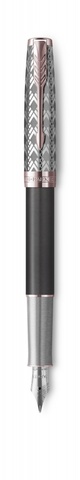 Перьевая ручка Parker Sonnet Premium  GREY, перо 18K, толщина F, цвет чернил black, в подарочной упаковке