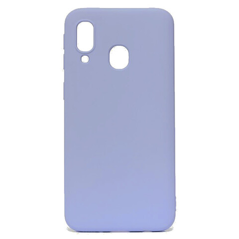 Чехол для Samsung (A405) Galaxy A40 Софт тач мягкий эффект / микрофибра светло-фиолетовый