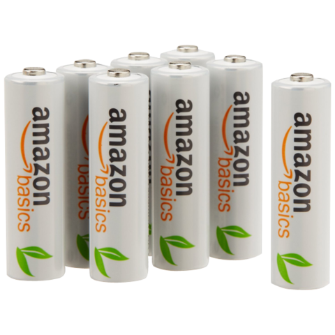 AmazonBasics 8 Pack AA Ni-MH Pre-Charged Rechargeable Batteries