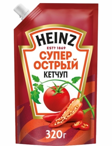 Кетчуп HEINZ Супер острый 320 г ДП РОССИЯ