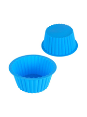 Форма для выпечки силиконовая круглая, цвет голубой