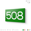 Номер на дверь 508, табличка на дверь для офиса, квартиры, кабинета, аудитории, склада, зеленая 120х70 мм, Айдентика Технолоджи