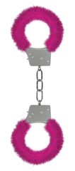 Пушистые розовые наручники OUCH! Pink - 