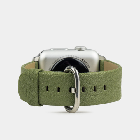 Ремешок для Apple Watch 40/41/42 mm из кожи козы, оливкового цвета