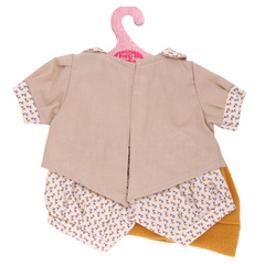 Munecas Antonio Juan Одежда для кукол и пупсов 40 - 45 см, кофта с воротником, шорты, шапка желтая (91042-41)