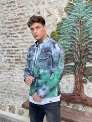 Кожаная куртка с рисунком